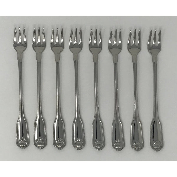 Oneida Classic Shell Set of 8 Seafood Forks
